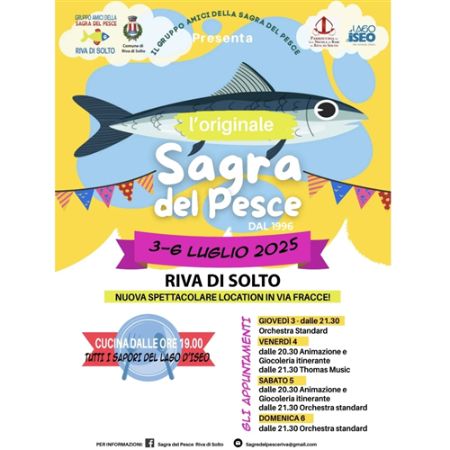 Modifica alla viabilità di Via Fracce nei giorni 3-4-5-6 luglio 2025 per la manifestazione denominata "Sagra del Pesce"